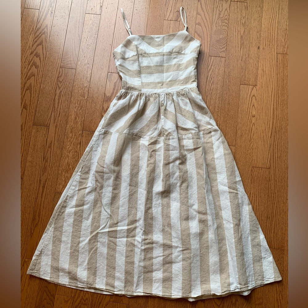 H&M Striped Linen blend Dress